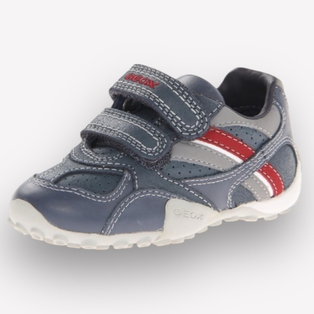 🇪🇸🥑New in box Geox breathable shoe sneaker J Snake BC gray blue red US 13